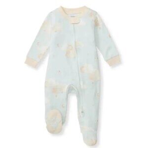 Burt's Bees Baby Good Night Sky Organic Cotton Pajamas in Ice Flow 6-9M NWT